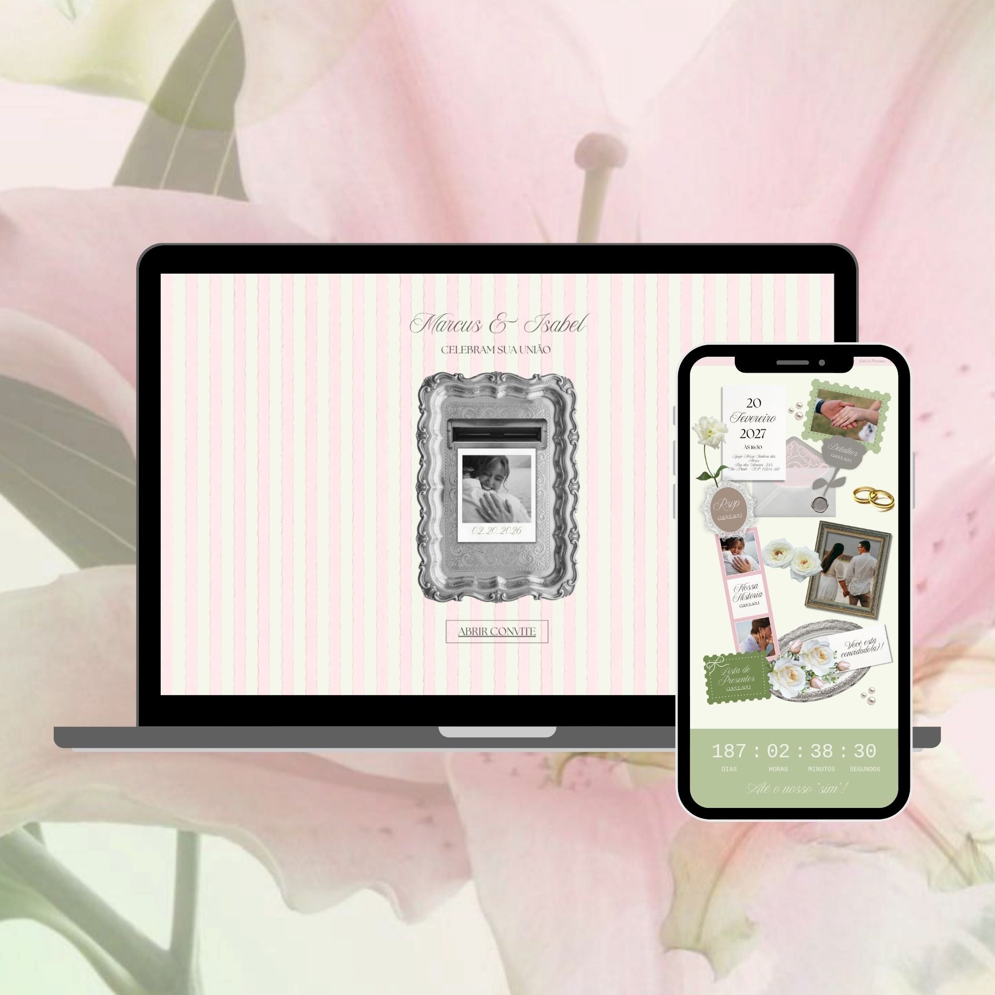Site Verde Matcha e Rosa